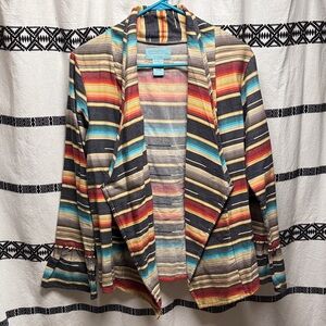 Tasha Polizzi Serape Colorful Striped Blazer